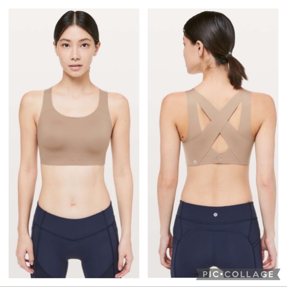 Lululemon Enlite Sports Bra High Support Tan Sand Size 34E